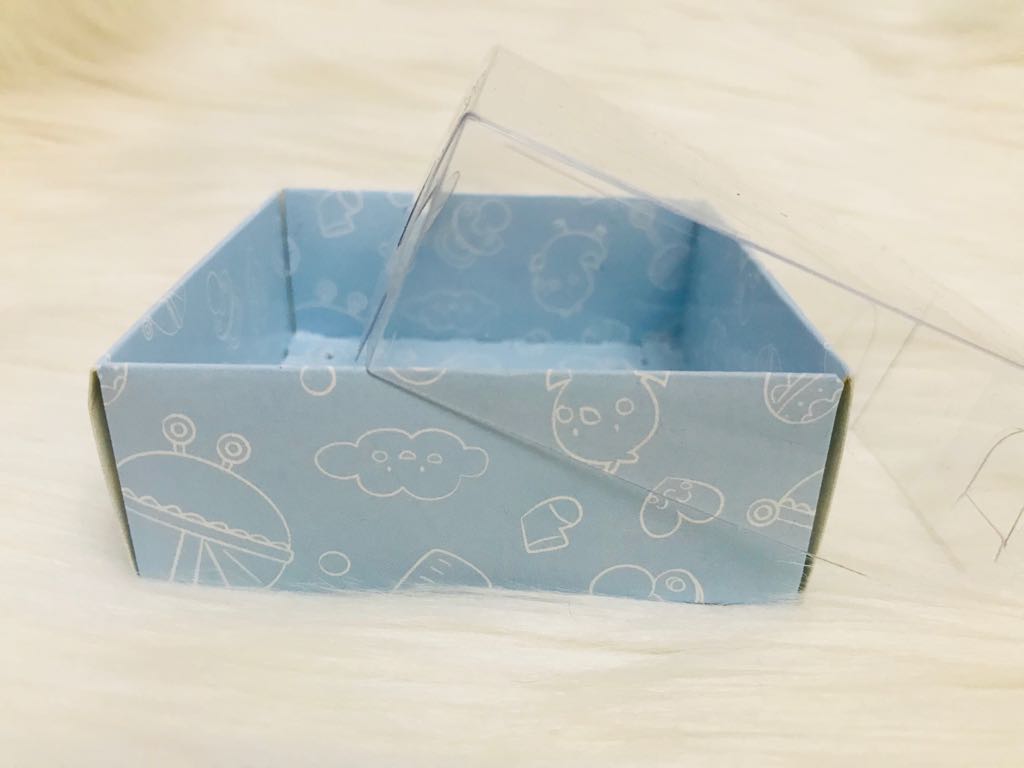 8x8x3 Asetat Kapaklı Kutu Bebek Desen — galeri görseli
